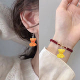 20pcs Colorful Resin Bear Charms for DIY Jewelry Making