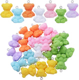 20pcs Colorful Resin Bear Charms for DIY Jewelry Making