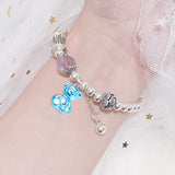 20pcs Glitter Teddy Bear Resin Pendants for DIY Jewelry Making