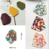 20pcs Geometric Resin Solid Ear Studs DIY