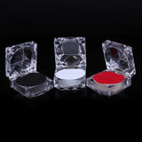 Crystal Portable Transparent Rings Earring Display Box Wedding Jewelry Package
