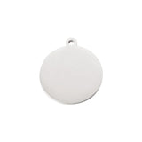 20pcs Custom Stainless Steel Laser Engraved Charms Round Disc Logo Jewelry Tags