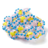 20pcs Duck Flower Bumpy Lampwork Beads for DIY Jewelry Making