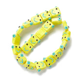 20pcs Robot Head Lampwork Glass Beads for DIY Jewelry Making
