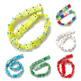 20pcs Robot Head Lampwork Glass Beads for DIY Jewelry Making