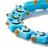 20pcs Robot Head Lampwork Glass Beads for DIY Jewelry Making