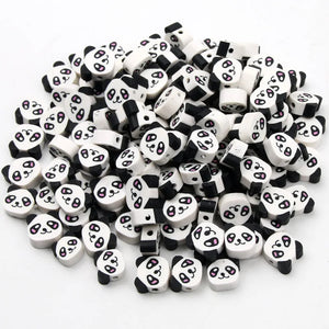 20pcs Panda Polymer Clay Beads for Jewelry Making DIY Bracelet Necklace