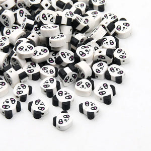 20pcs Panda Polymer Clay Beads for Jewelry Making DIY Bracelet Necklace