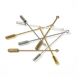 20pcs DIY Brooch Pin Base 50/70mm Long Jewelry Making Components