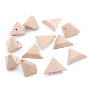 20pcs Wood Triangle Beads for Jewelry Making Findings Material