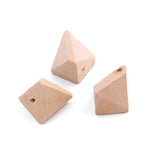 20pcs Wood Triangle Beads for Jewelry Making Findings Material