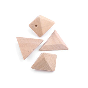 20pcs Wood Triangle Beads for Jewelry Making Findings Material