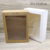20pcs DIY Gifts White/Kraft Jewelry Box Cake Packaging For Wedding Party