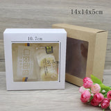 20pcs DIY Gifts White/Kraft Jewelry Box Cake Packaging For Wedding Party