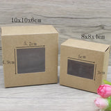 20pcs DIY Gifts White/Kraft Jewelry Box Cake Packaging For Wedding Party