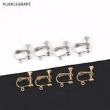20pcs Pure Copper Large Screw Ear Clips without Pierced Head Screws