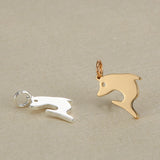 20pcs DIY Little Dolphins Stainless Steel Pendant 14*19 mm