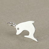 20pcs DIY Little Dolphins Stainless Steel Pendant 14*19 mm