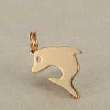20pcs DIY Little Dolphins Stainless Steel Pendant 14*19 mm