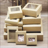 20pcs DIY paper box with window Gift box Packaging For Wedding home party