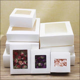 20pcs DIY Paper Box with Window Cake Packaging For Wedding Party