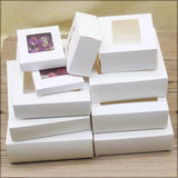 20pcs DIY Paper Box with Window Cake Packaging For Wedding Party