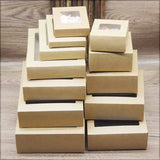 20pcs DIY Paper Box with Window Cake Packaging For Wedding Party