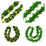 20pcs Dark Green Cactus Lampwork Glass Beads for DIY Jewelry