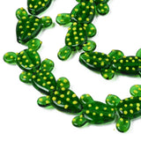 20pcs Dark Green Cactus Lampwork Glass Beads for DIY Jewelry
