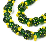 20pcs Dark Green Cactus Lampwork Glass Beads for DIY Jewelry