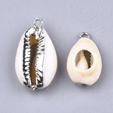 20pcs Cowrie Shell Pendants for Bracelet Necklace DIY Crafts, 1.8mm Hole