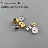 20pcs Engravable Circle Bead Stainless Steel Beads 2mm Hole Different Sizes