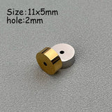 20pcs Engravable Circle Bead Stainless Steel Beads 2mm Hole Different Sizes