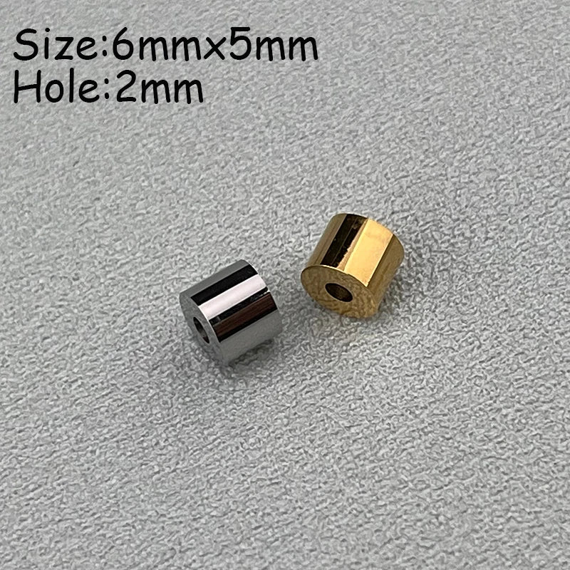 20pcs Engravable Circle Bead Stainless Steel Beads 2mm Hole Different Sizes