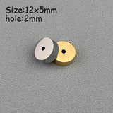 20pcs Engravable Circle Bead Stainless Steel Beads 2mm Hole Different Sizes