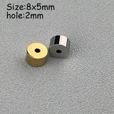 20pcs Engravable Circle Bead Stainless Steel Beads 2mm Hole Different Sizes