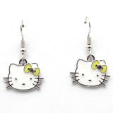 Enamel Pink Cat Charms for DIY Jewelry Making