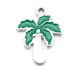 20pcs Coconut Tree Charms for DIY Jewelry Making