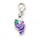 20pcs Enamel Grape Charms for Jewelry Making DIY Pendants Earrings Bracelets