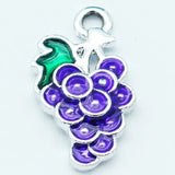 20pcs Enamel Grape Charms for Jewelry Making DIY Pendants Earrings Bracelets