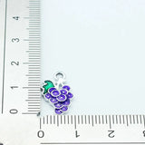 20pcs Enamel Grape Charms for Jewelry Making DIY Pendants Earrings Bracelets