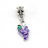 20pcs Enamel Grape Charms for Jewelry Making DIY Pendants Earrings Bracelets