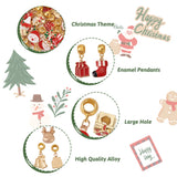 20pcs Santa Claus Christmas Pendants Reindeer Charms for DIY Jewelry Making