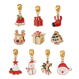 20pcs Santa Claus Christmas Pendants Reindeer Charms for DIY Jewelry Making