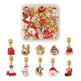 20pcs Santa Claus Christmas Pendants Reindeer Charms for DIY Jewelry Making