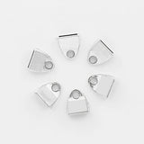 20pcs Flat Leather Cord End Caps DIY Bracelets Connectors Findings