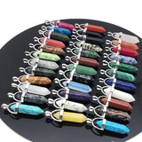20pcs Hexagon Crystal Quartz Stone Pendant Charms for Jewelry Making