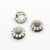 20pcs Flowers Metal Slider Beads For DIY Bracelet Necklace Making K06283