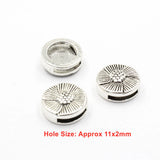 20pcs Flowers Metal Slider Beads For DIY Bracelet Necklace Making K06283