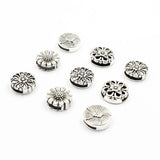 20pcs Flowers Metal Slider Beads For DIY Bracelet Necklace Making K06283